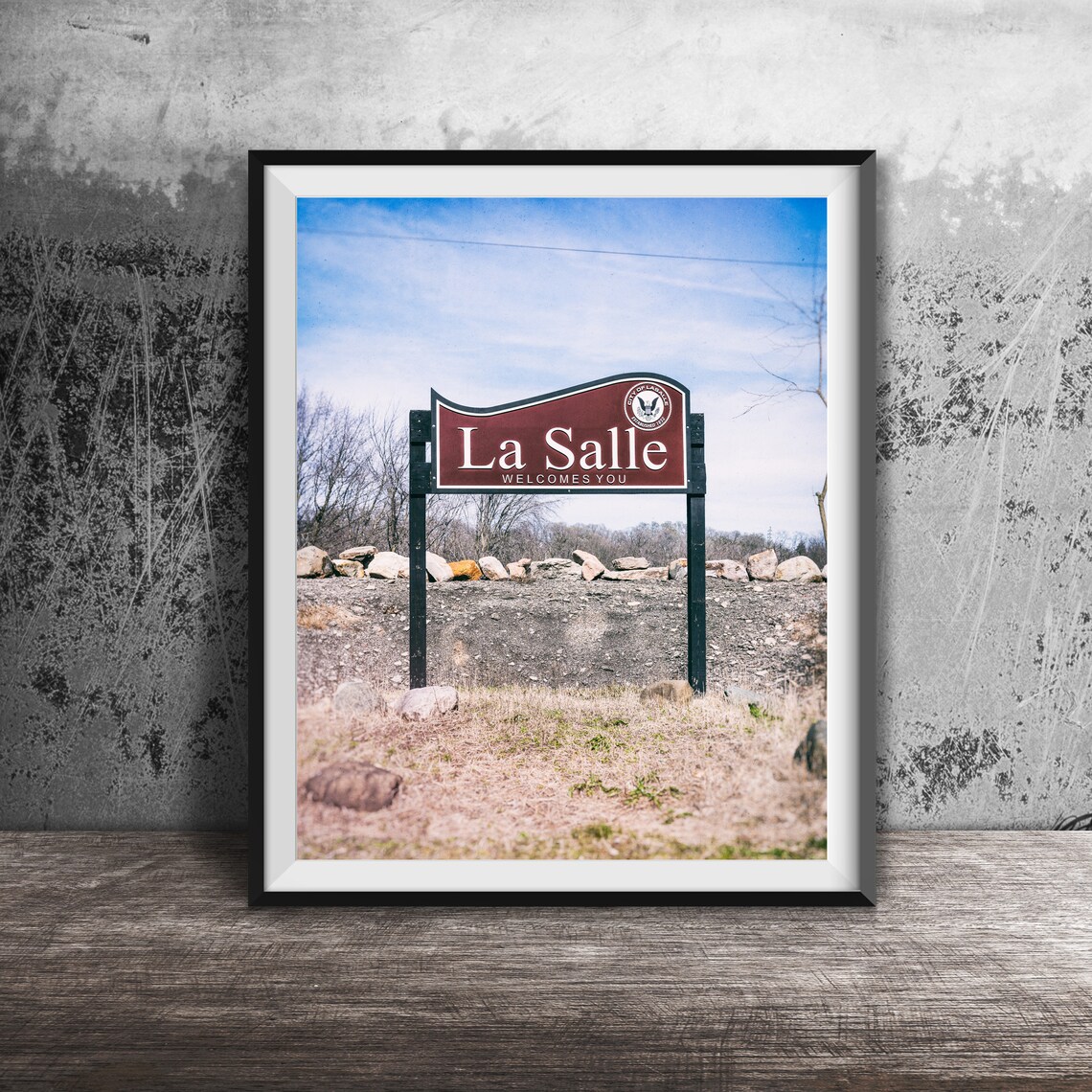 La Salle Welcomes You Illinois Town Sign Roadside Photo Poster
