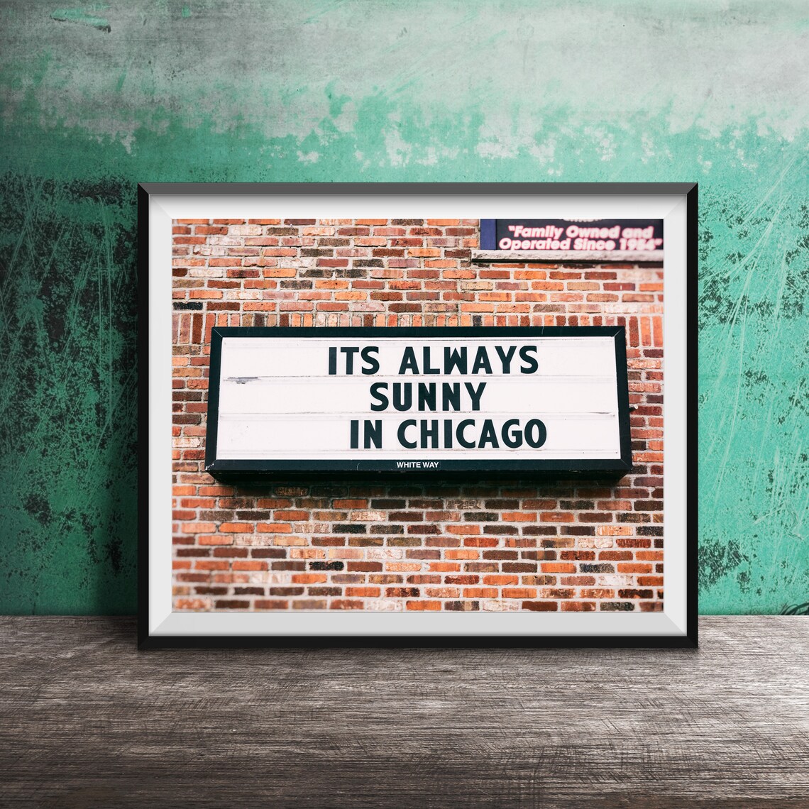 Its Always Sunny in Chicago Brick Wall Marquee Sign Photo Poster