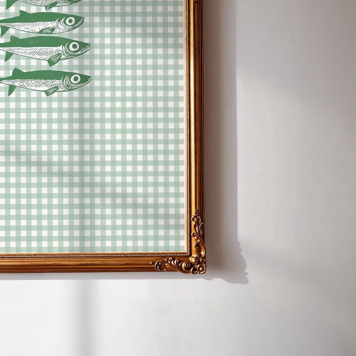 Sage Green Sardines, Vintage Kitchen Retro Food Art Print - Image 2