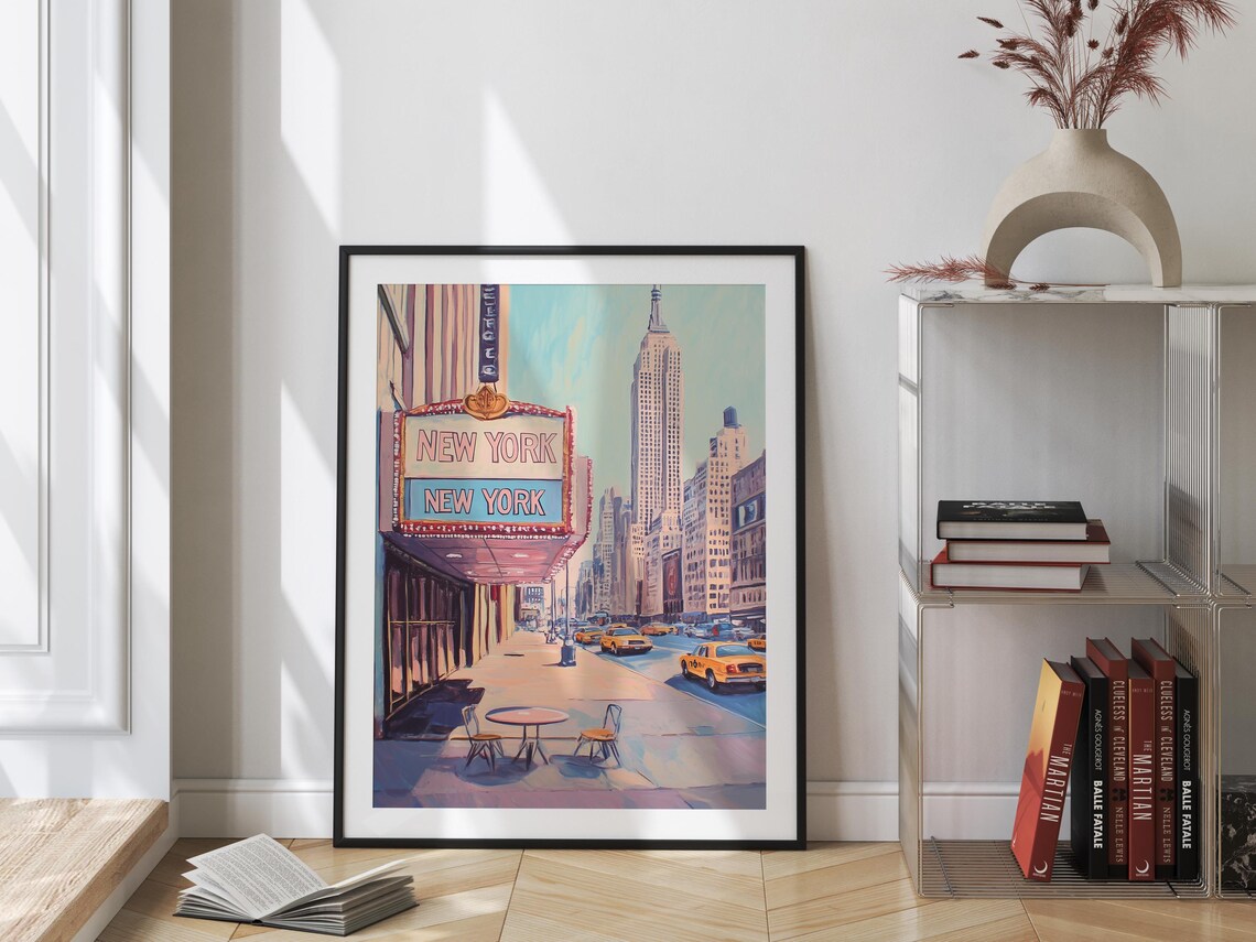 Retro New York Vintage Travel Poster, Cityscape Art Print - Image 3