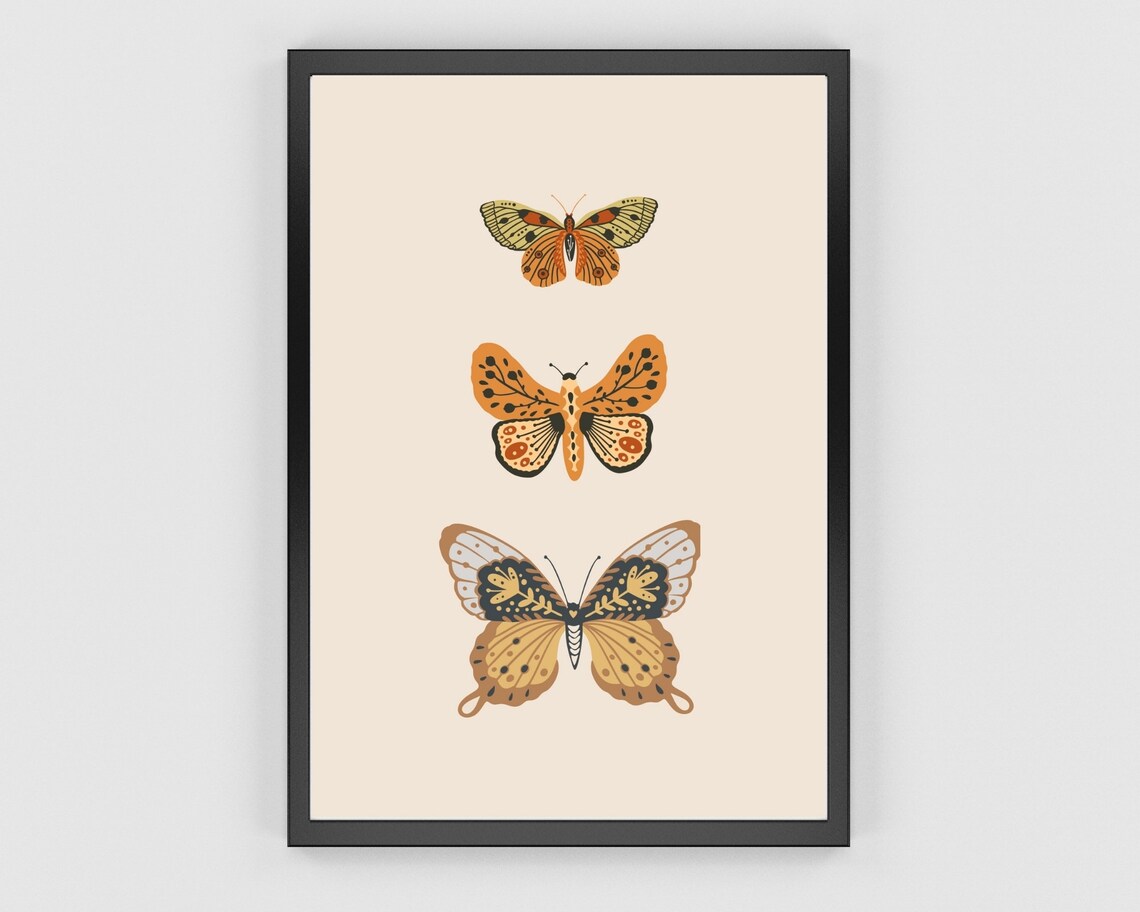 Butterfly Print, Mid Century Retro Art Print - Image 3