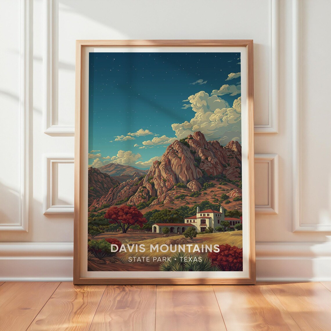 Davis Mountains State Park Vintage Travel Poster