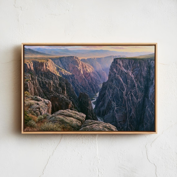 Black Canyon Of The Gunnison Deep Dark Gorge Sunset Art Poster