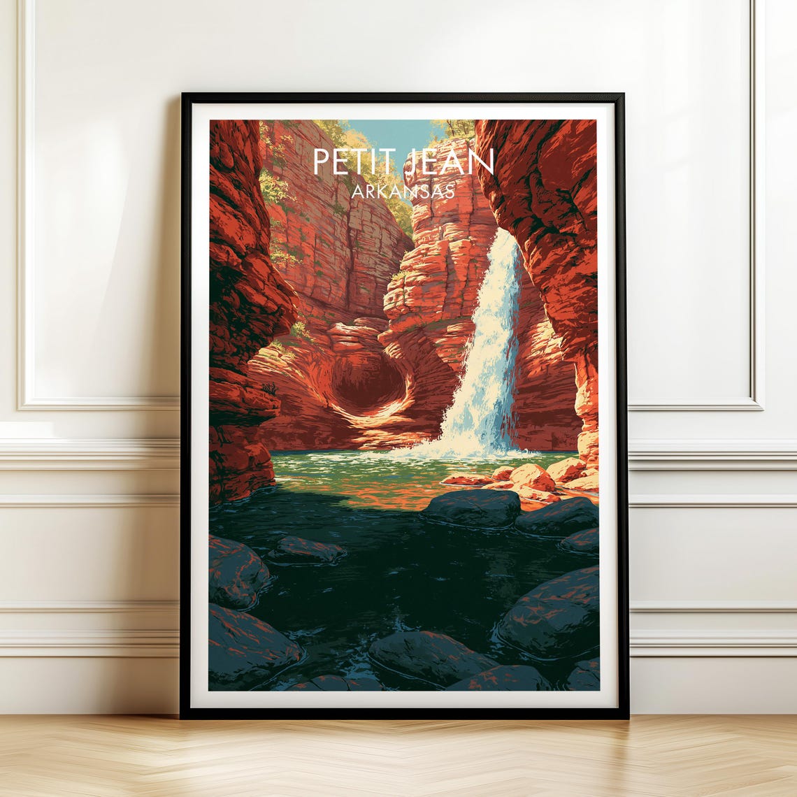 Petit Jean State Park Arkansas Poster American Landscape Wall Art Print