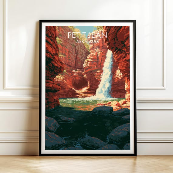Petit Jean State Park Arkansas Poster American Landscape Wall Art Print