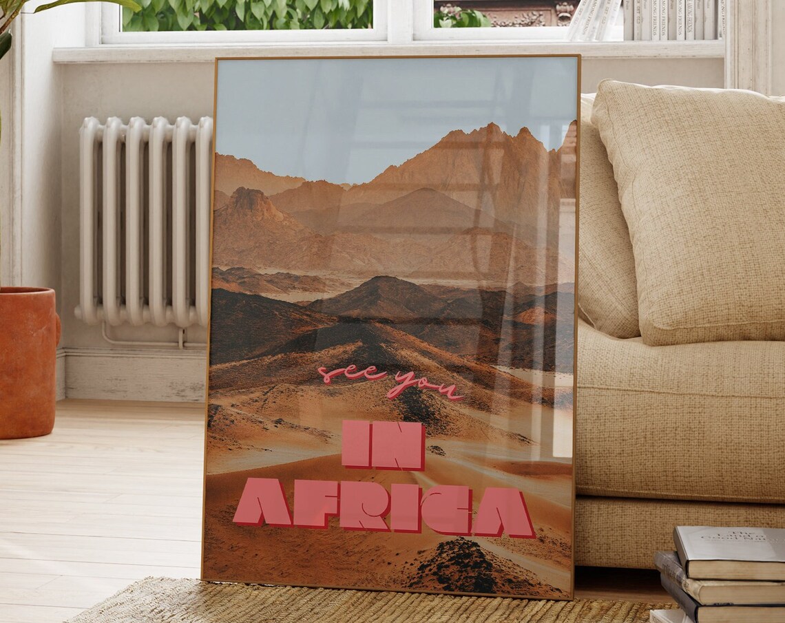 See You In Africa, Vintage African Landscape Poster - Image 2