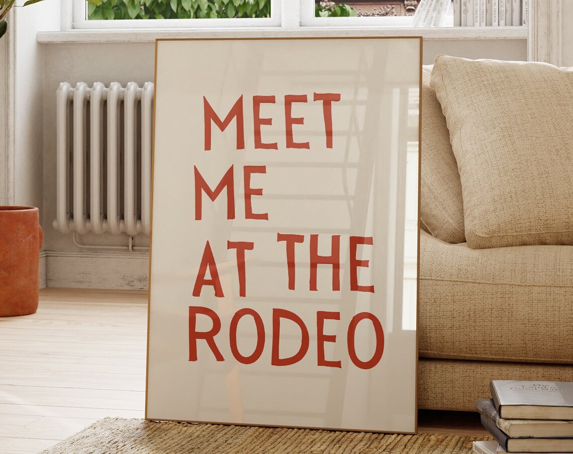 Rodeo Poster, Trendy Cowgirl Ranch Decor