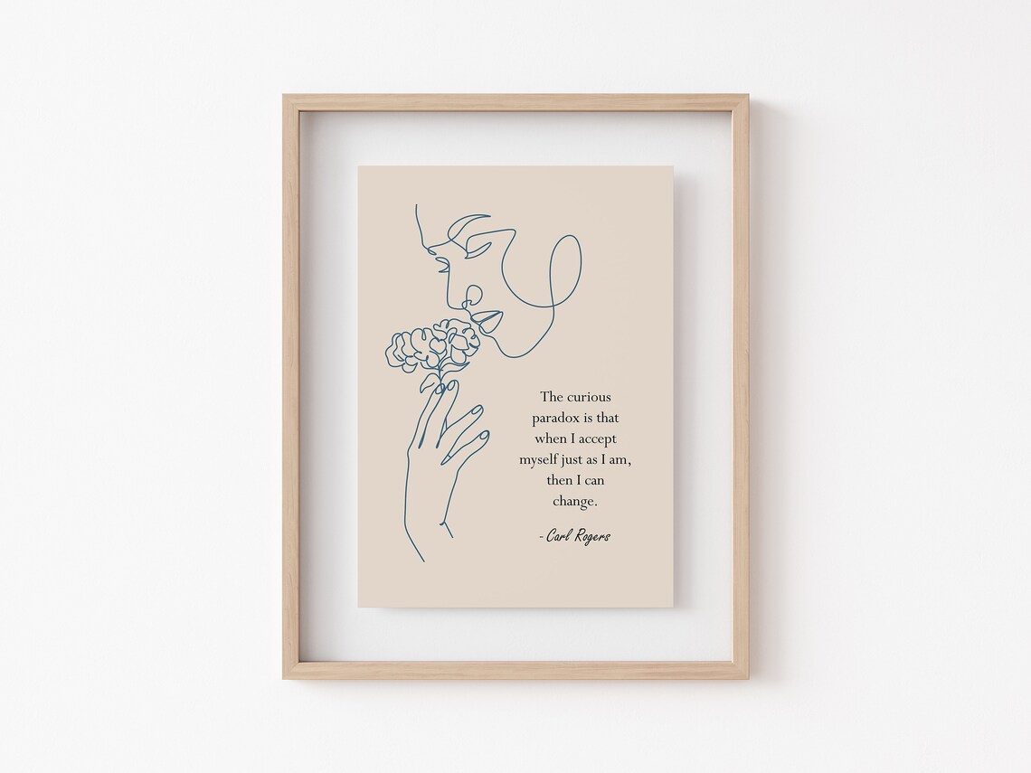 Carl Rogers Quote Psychology Art Print, Office Decor - Image 3