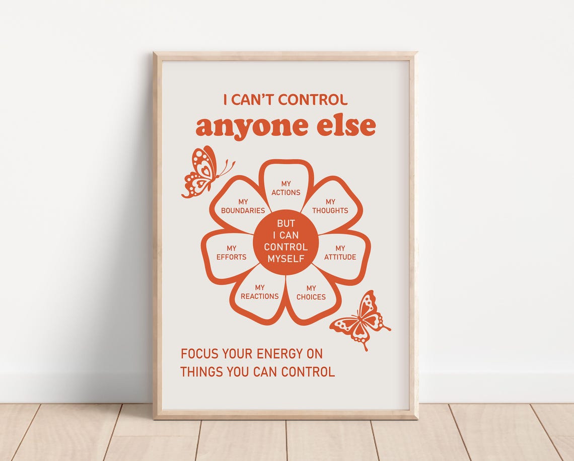 I Can't Control Anyone Else Focus On What You Can Quote Poster - Image 3
