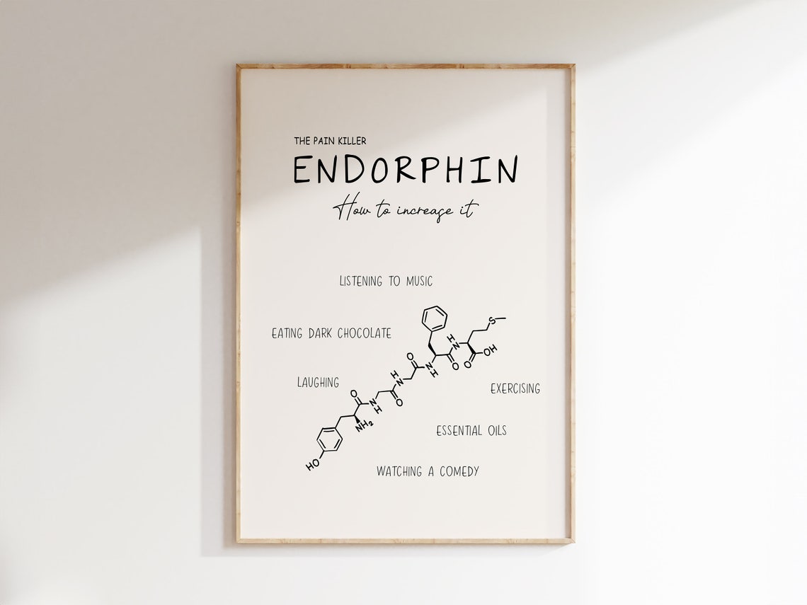 Endorphin How to Increase It Happy Chemical Molecule Therapy Poster