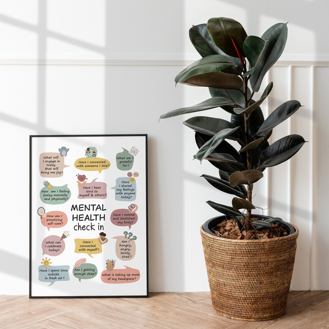 Mental Health Check-In Poster, Self Love Checklist - Image 2