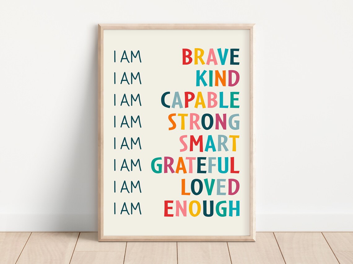 Affirmations Poster for Classroom and Therapy Office