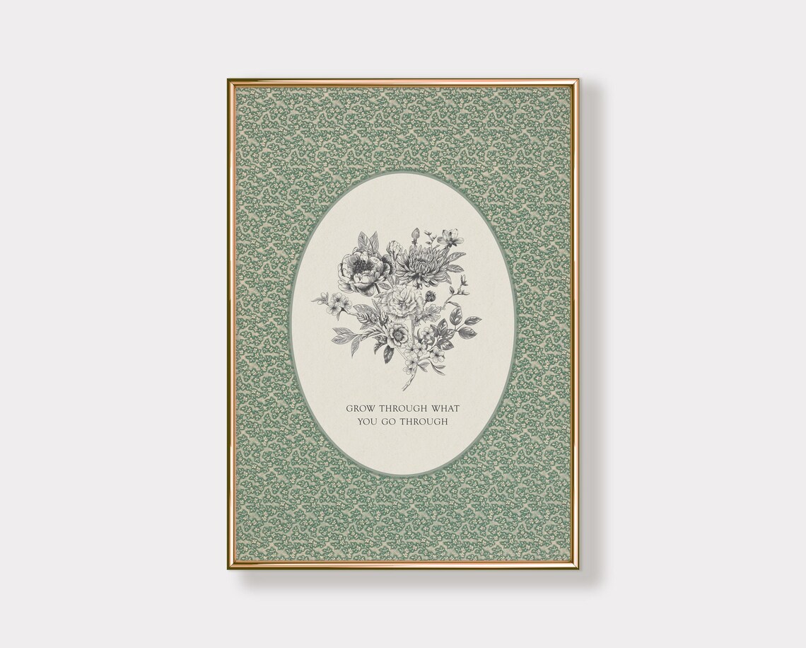 Grow Through What You Go Through Vintage Poster - Image 3