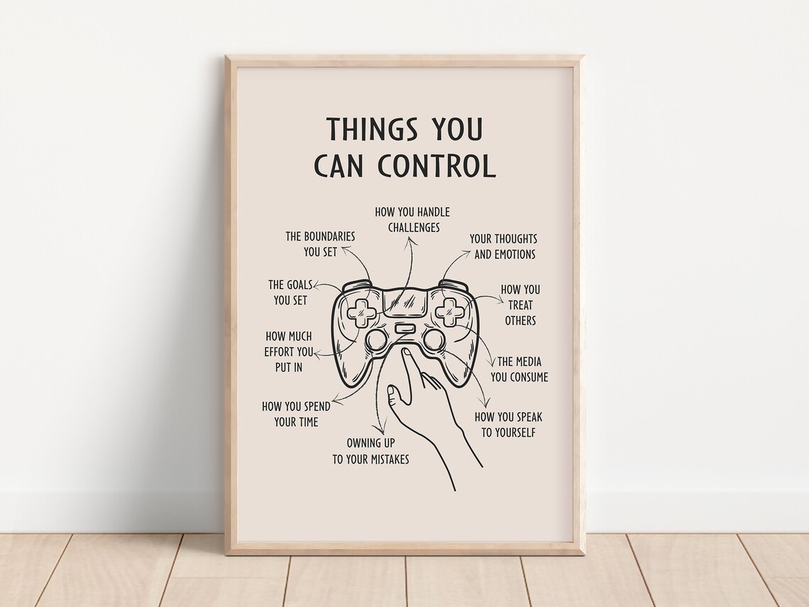 Things You Can Control Mental Health Art Print