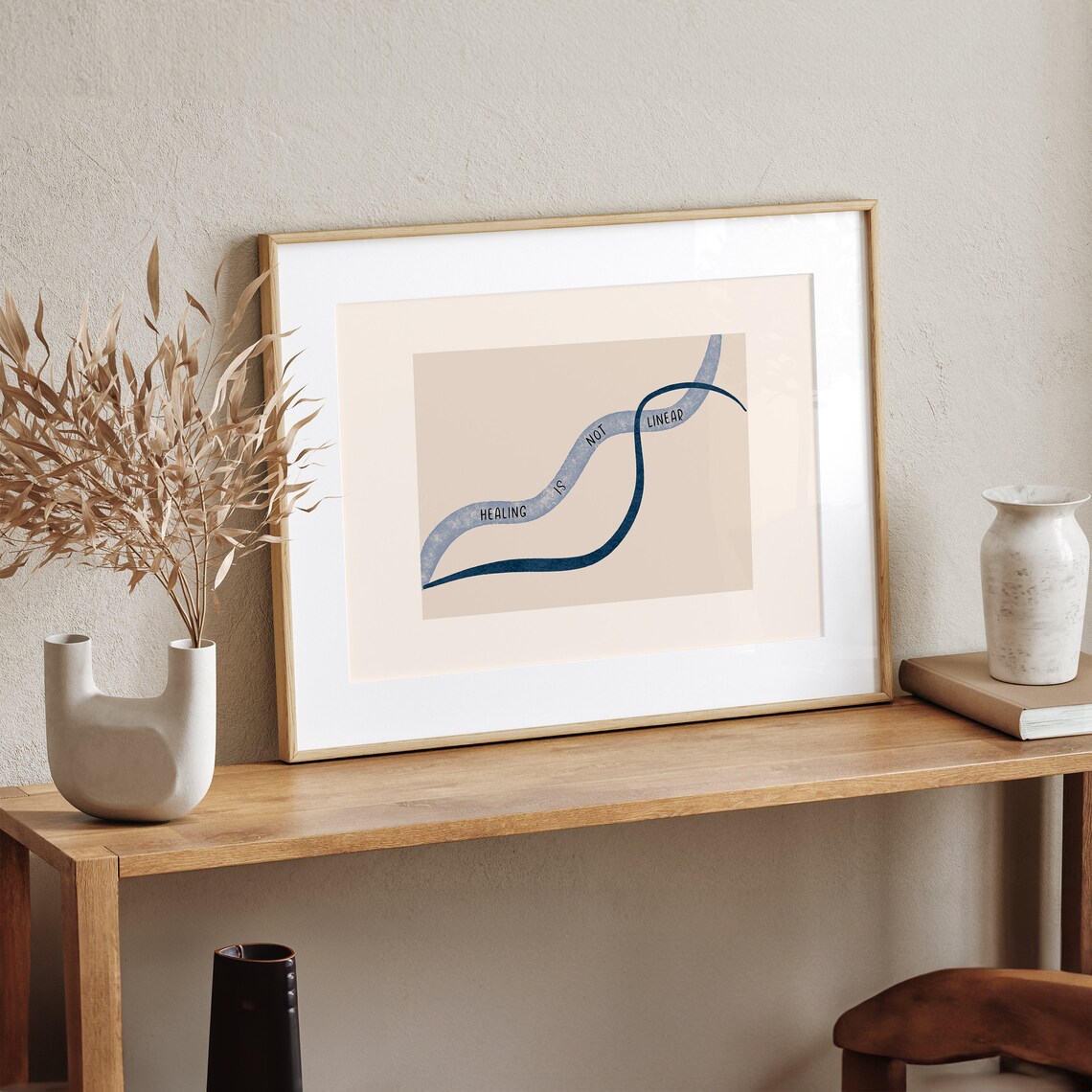 Healing Is Not Linear Therapy Office Art Print - Image 3