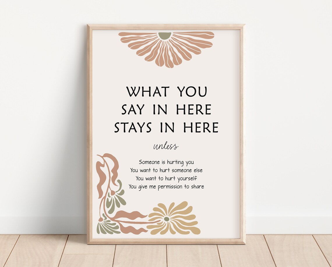 Confidentiality Poster Psychology Office Art Print - Image 2