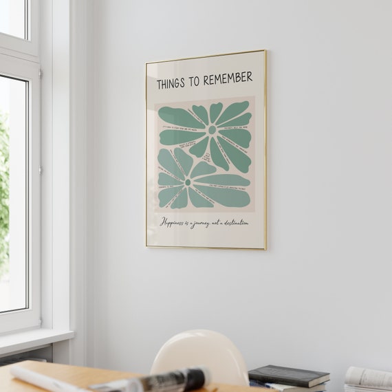 Things To Remember Poster Mental Health Print Positive Affirmations Therapy Office Decor Psychology Art Print Inspirational Posters