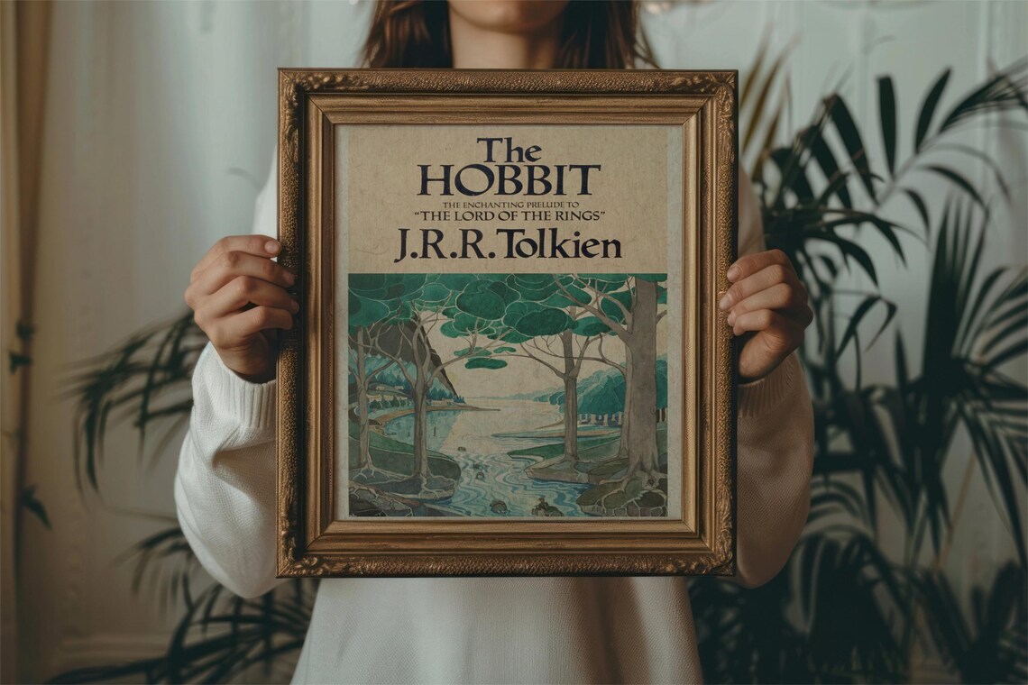 The Hobbit Vintage Classic Book Cover Art Print - Image 2