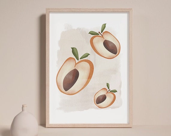 Apricot Wall Art Kitchen Wall Art Instant Fruit Print Boho Decor Abstract Art Print Print Abstract Art Print