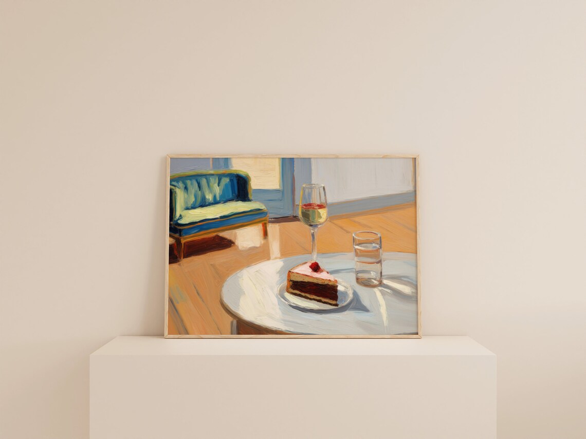 Retro Dining Room Dessert Art Print, Bar Cart Decor - Image 2