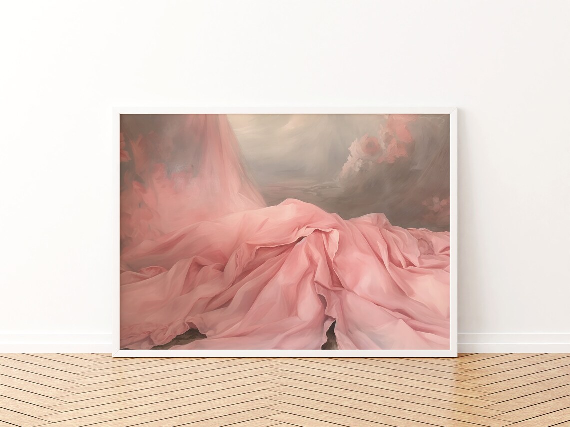 Pink Princesscore Print, Antique Oil Painting - Image 3