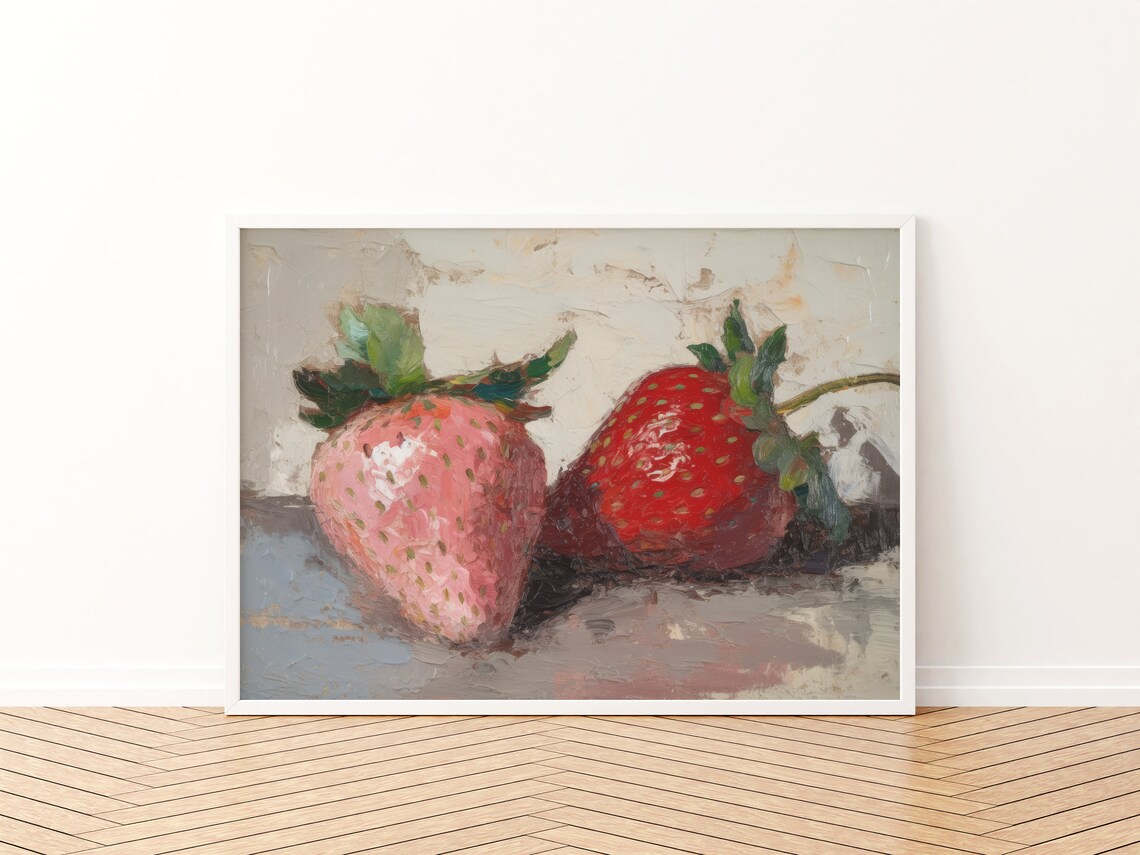 Antique Strawberry Country Kitchen Art Print - Image 3