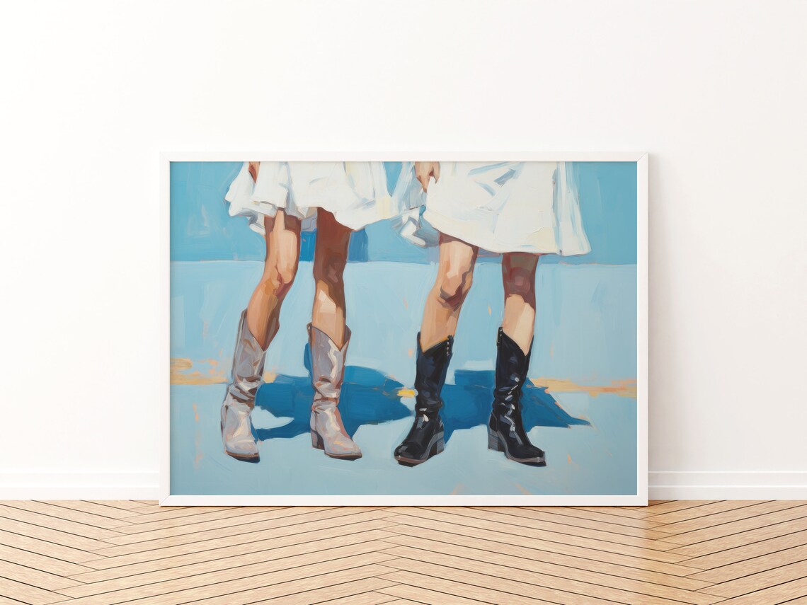 Western Cowgirl Dorm Wall Art, Preppy Art Print - Image 3