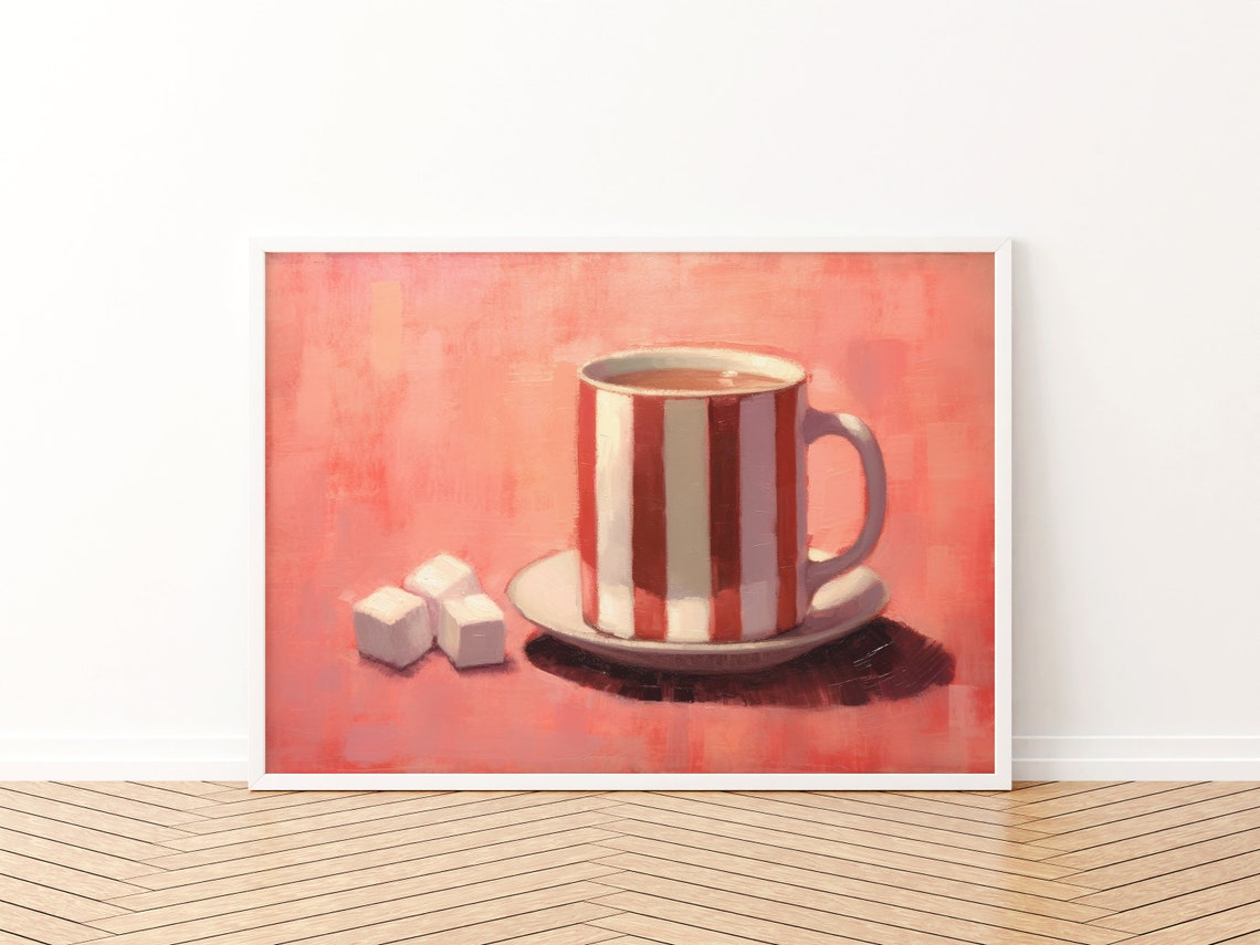 Cozy Coffee Preppy Kitchen Poster Print - Image 3