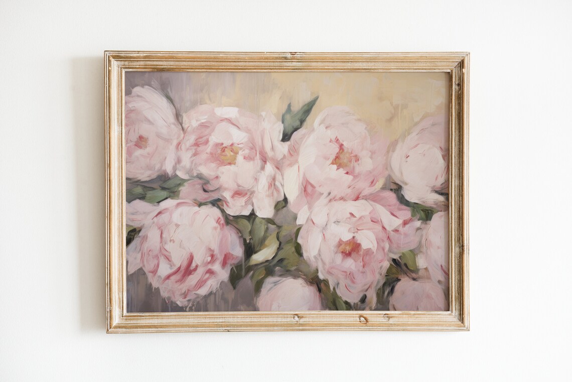Pastel Pink Peony Painting No. 2 Art Print