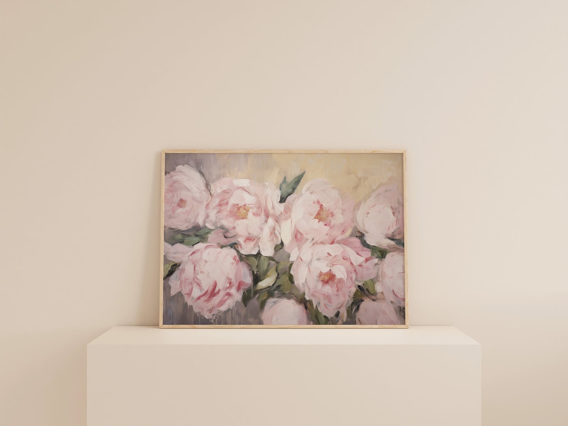 Pastel Pink Peony Painting No. 2 Art Print - Image 2