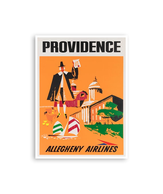 Providence Travel Poster Rhode Island Art Vintage Print Xr3626