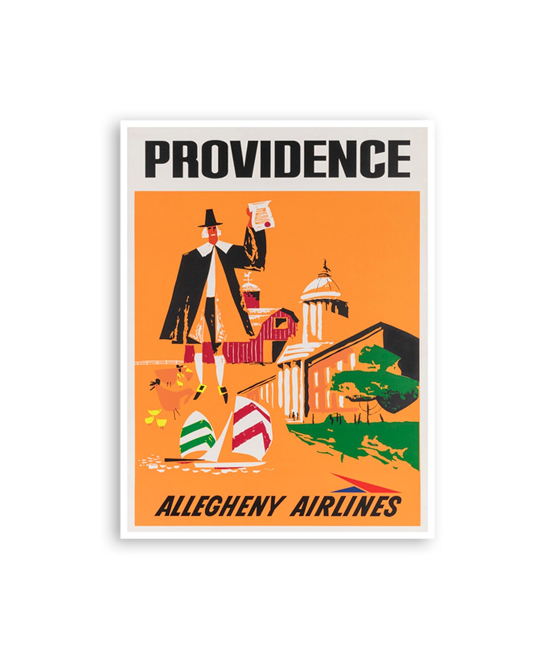 Providence Travel Poster Rhode Island Art Vintage Print Xr3626