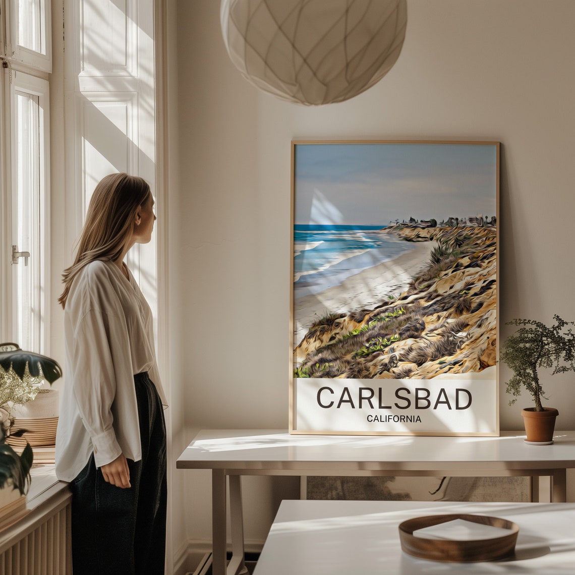 Carlsbad Travel Print Carlsbad Wall Art Carlsbad Poster Carlsbad Art Print San Diego Wall Decor Carlsbad Travel California San Diego - Image 2