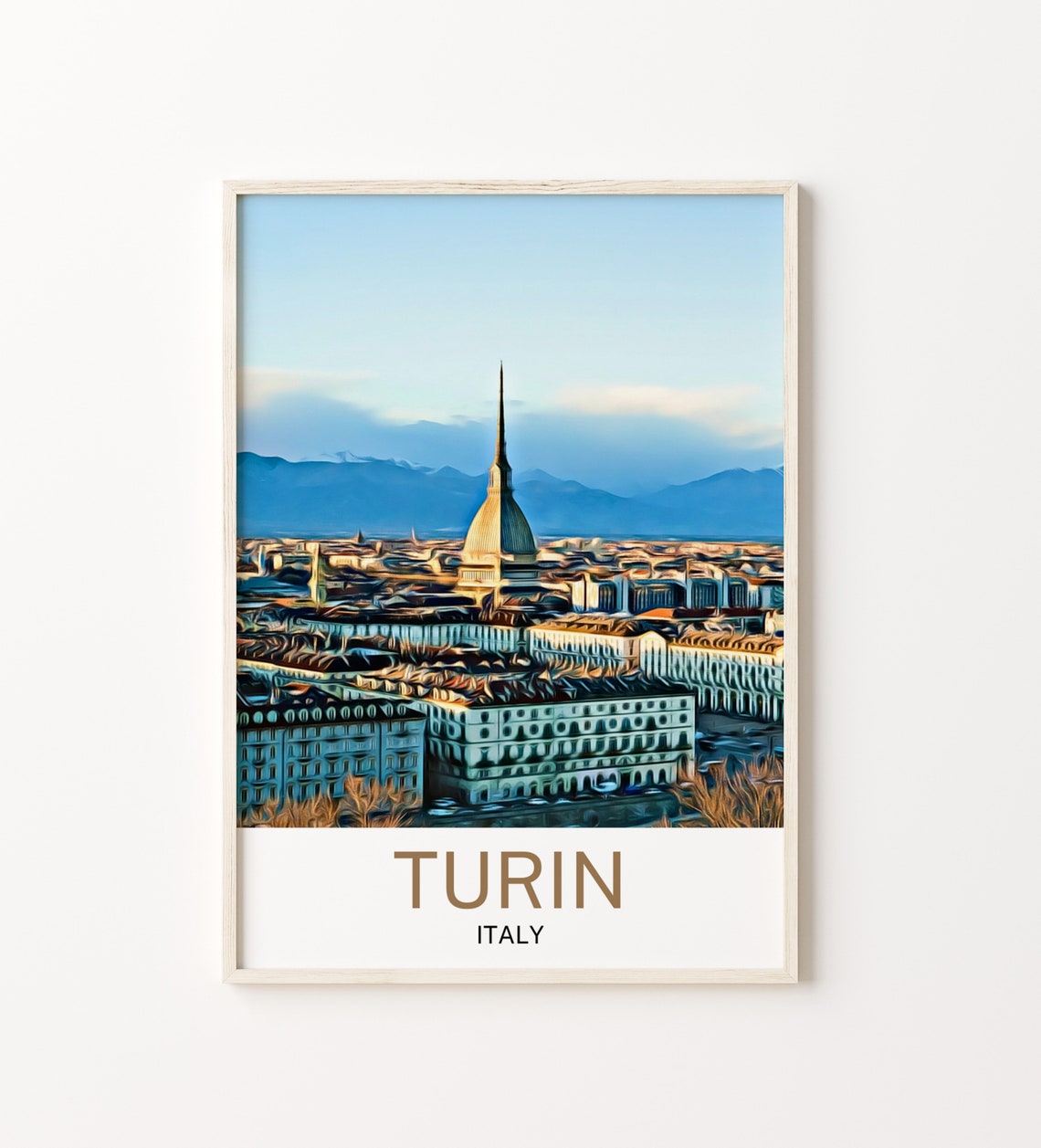 Turin Travel Print Turin Wall Art Turin Art Turin Artwork Turin Art Print Turin Gift Turin Poster Turin Travel Poster Print