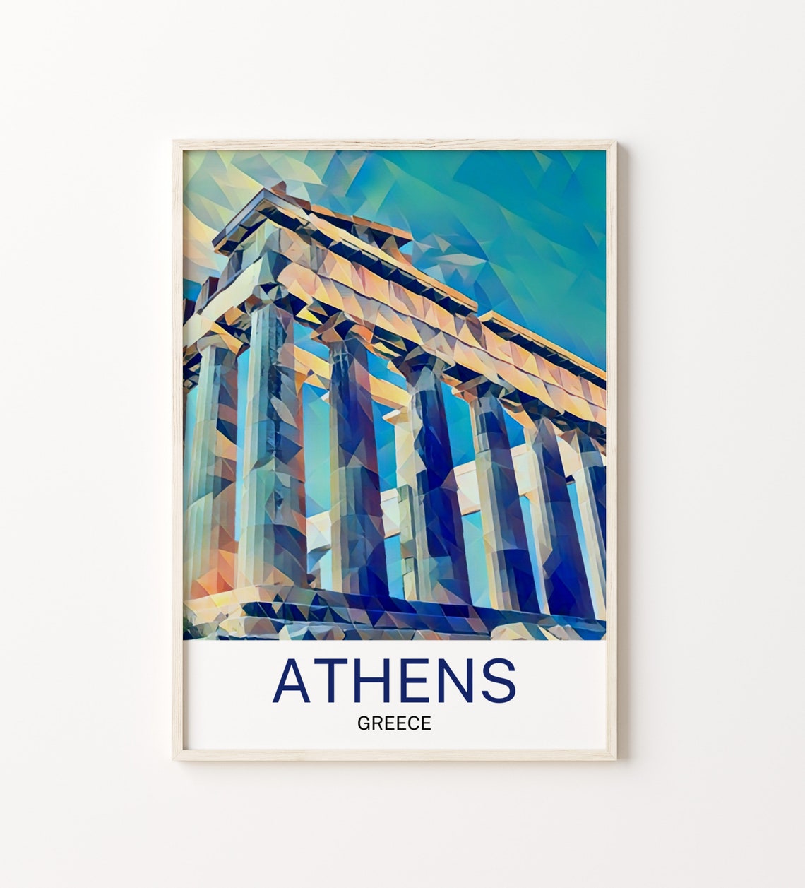 Athens Travel Print Athens Wall Art Athens Art Athens Artwork Athens Art Print Athens Gift Athens Poster Athens Travel Poster Print
