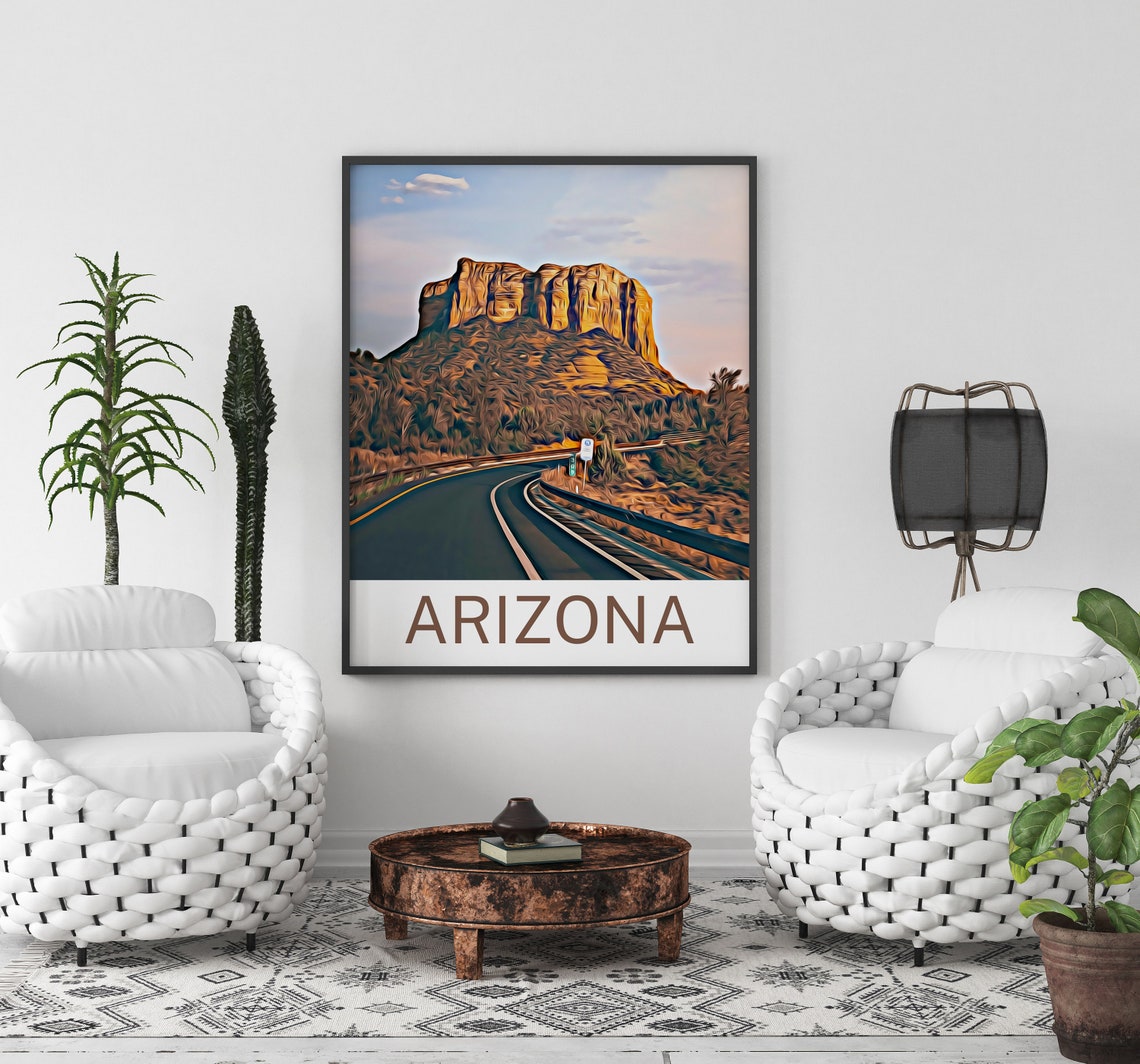 Arizona Print Arizona Poster Arizona Wall Art Arizona Art Arizona Artwork Arizona Souvenir Arizona Painting Arizona Gift Travel - Image 3