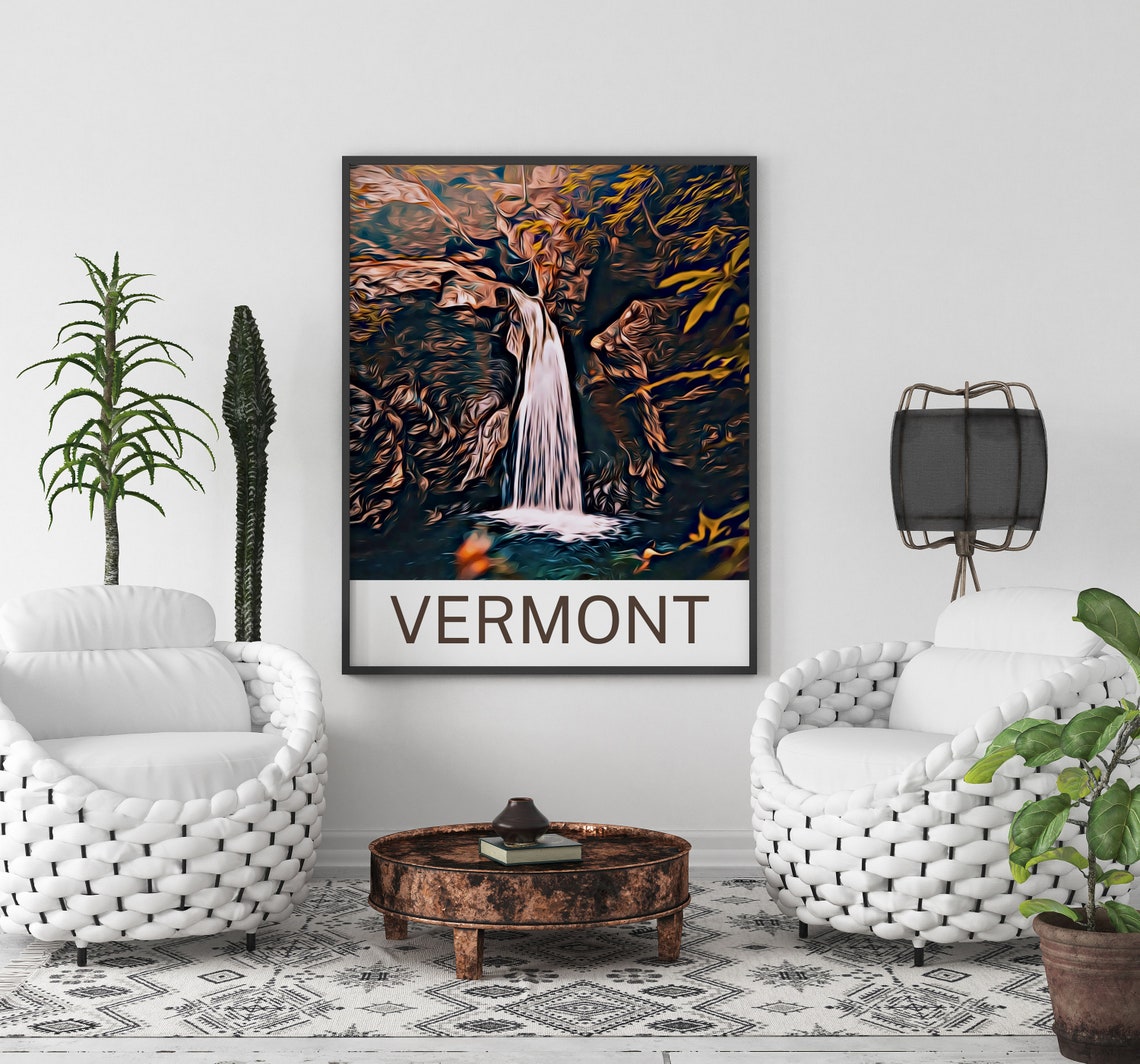 Vermont Travel Print Vermont Wall Art Vermont Art Vermont Artwork Vermont Art Print Vermont Poster Vermont Travel Poster Print - Image 2