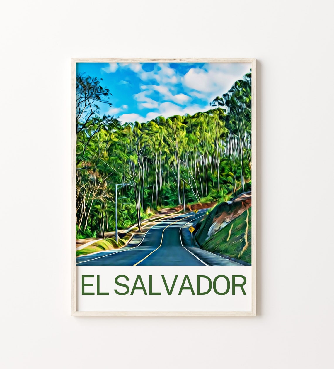 El Salvador El Salvador Print El Salvador Wall Art El Salvador Poster El Salvador Wall Decor El Salvador Souvenir El Salvador Poster