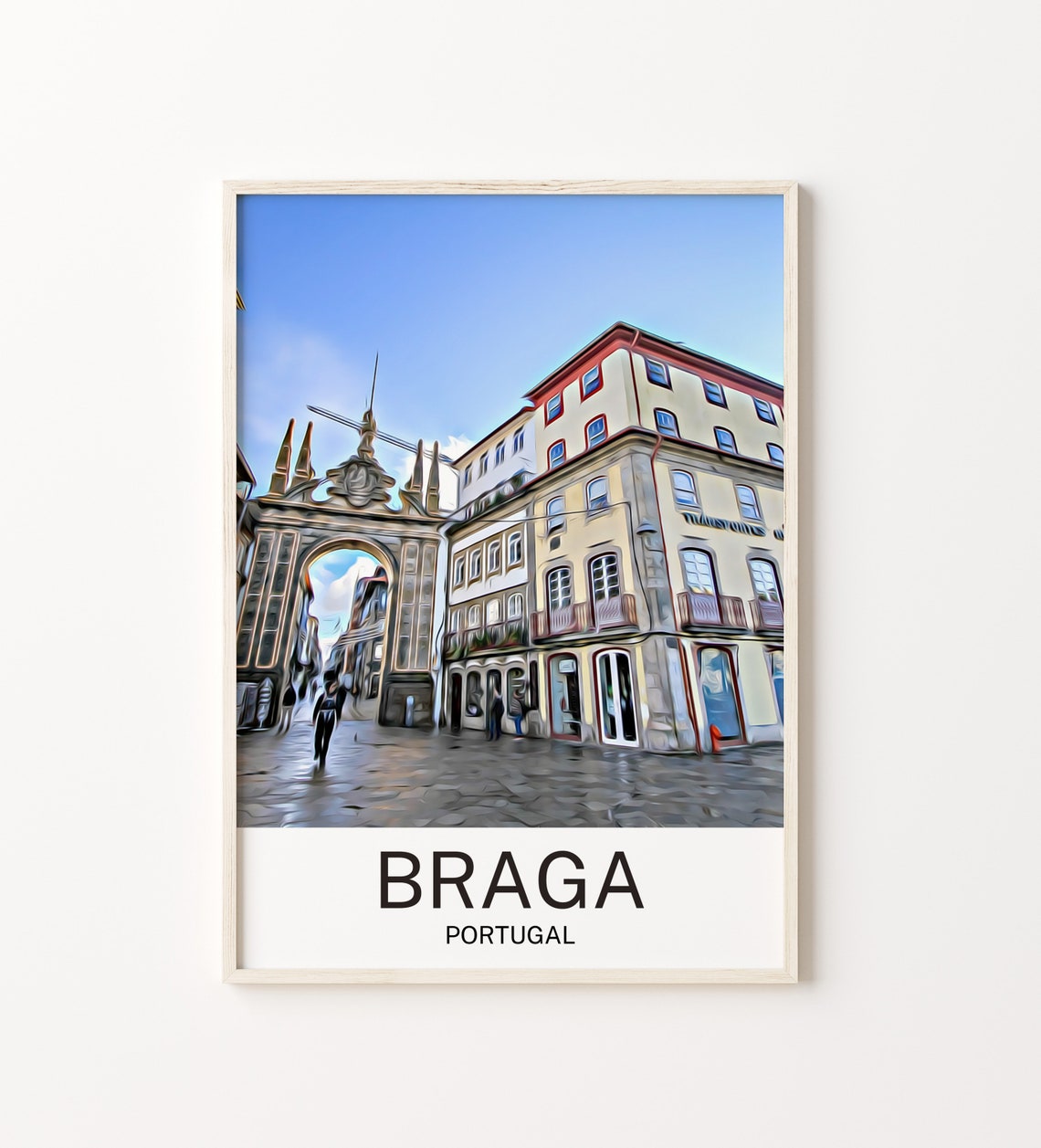Braga Braga Print Braga Wall Art Portugal Print Braga Poster Braga Wall Decor Braga Souvenir Portugal Poster Braga Gift Travel