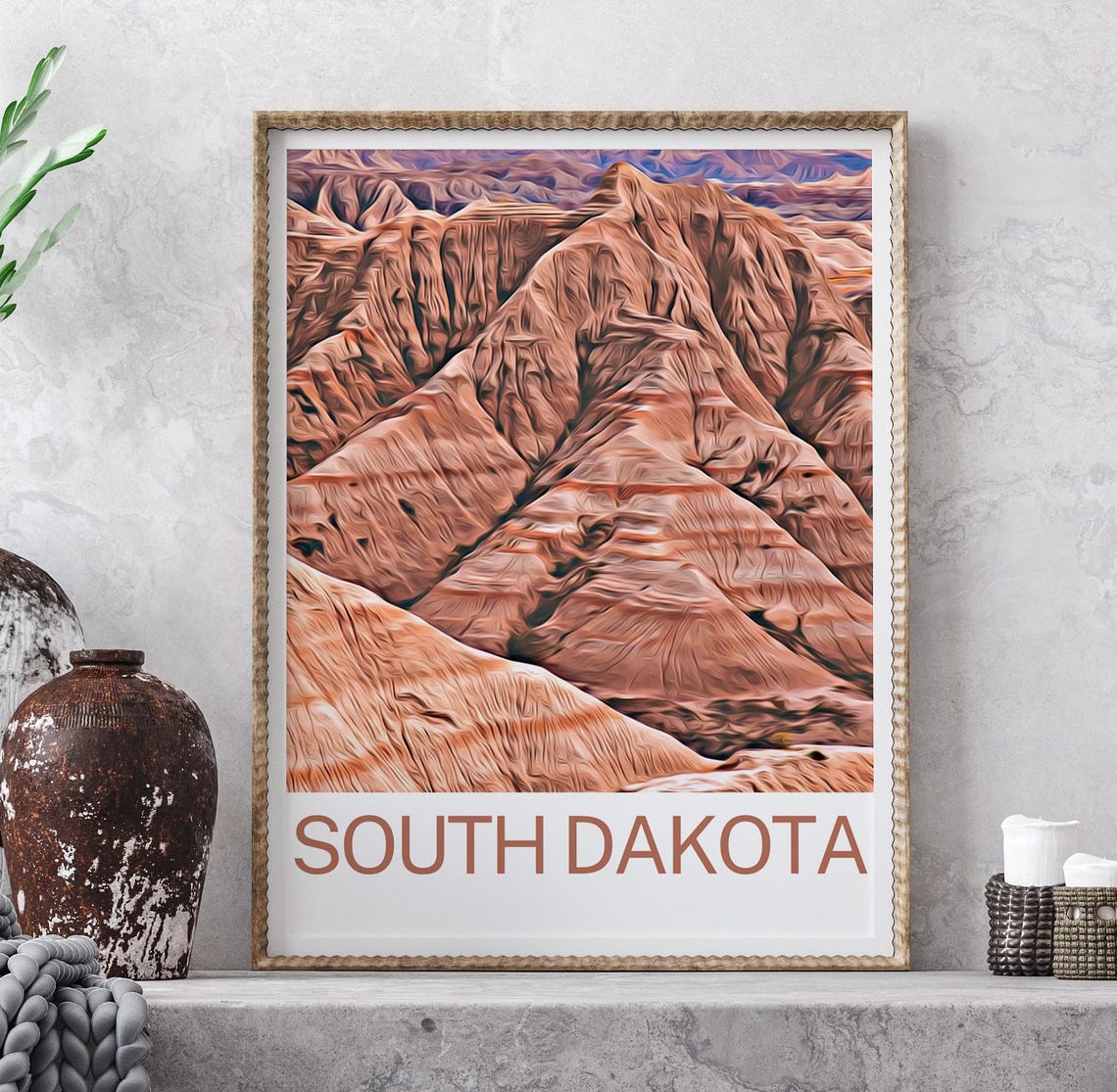 South Dakota Travel Print South Dakota Wall Art South Dakota Art South Dakota Artwork South Dakota Art Print South Dakota Travel