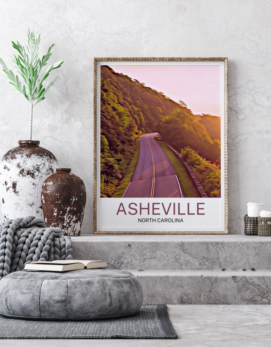 Asheville Travel Print Asheville Wall Art Asheville Poster Asheville Art Print Asheville Wall Decor Asheville Travel - Image 2