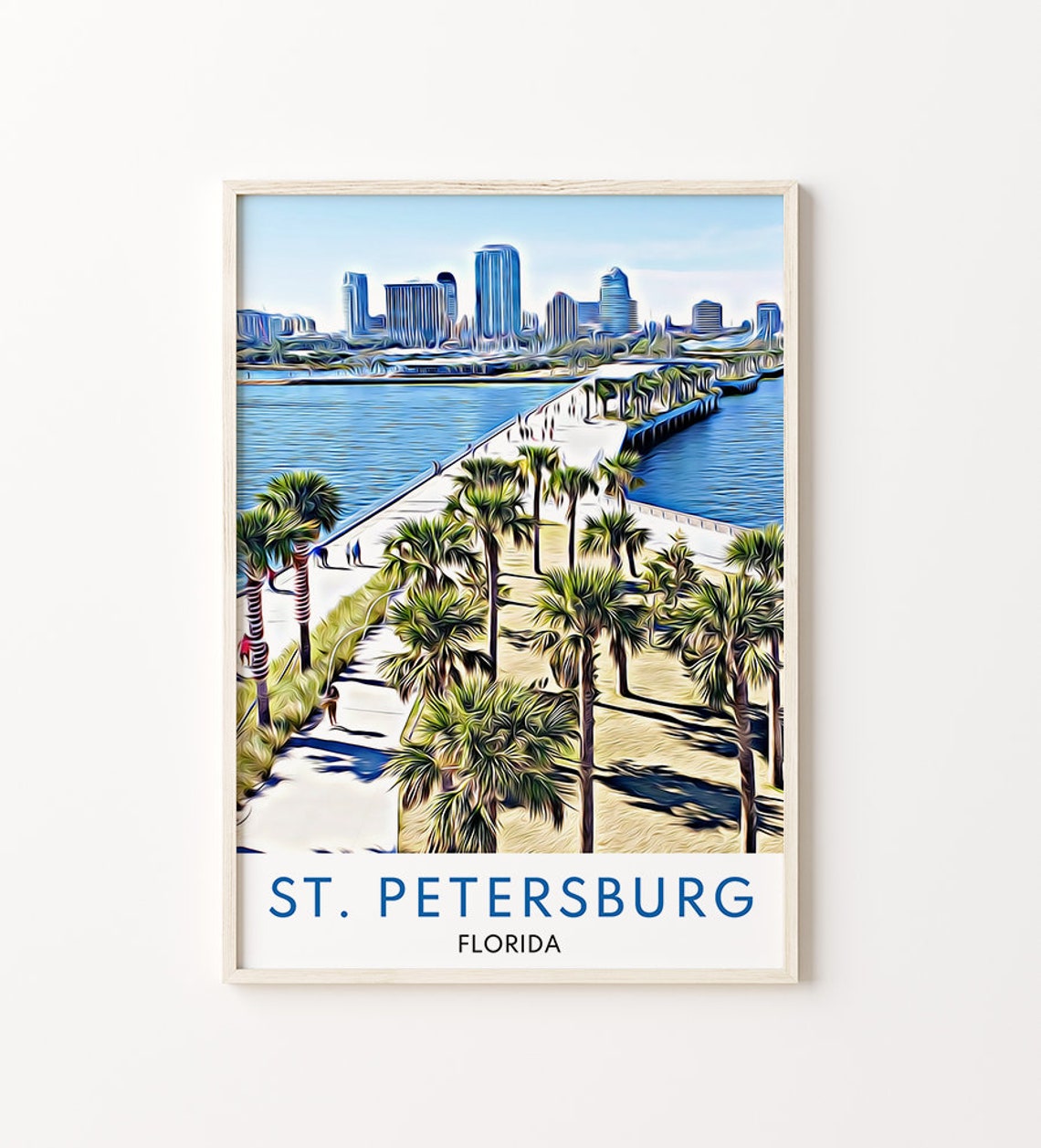 St Petersburg Print St Petersburg Florida Art St Petersburg Wall Art Florida Art Print Florida Print St Petersburg Florida Travel
