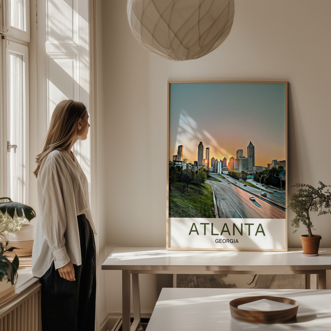 Atlanta Print Atlanta Art Atlanta Wall Art Atlanta Art Print Atlanta Artwork Atlanta Poster Atlanta Decor Atlanta Georgia Travel - Image 2