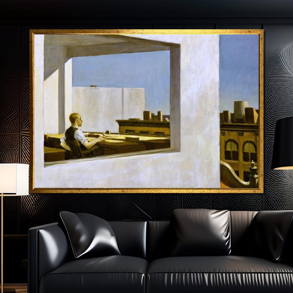 Edward Hopper Office In A Small City Window Solitude Painting Poster