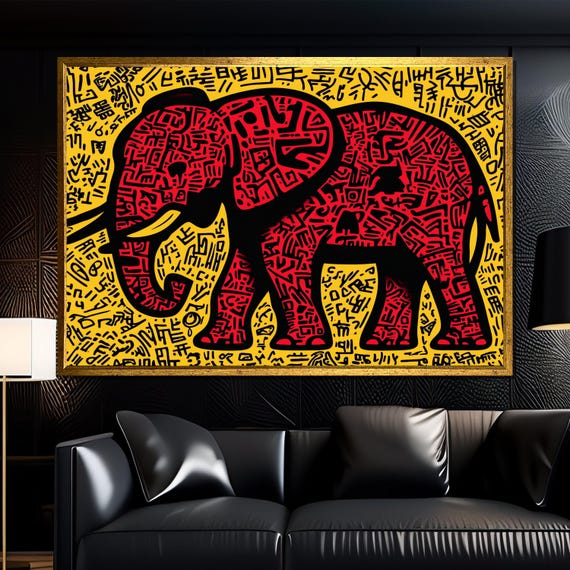 Colorful Abstract Lion Canvas Painting Impasto Portrait Ready To Hang Gift For Animal Lovers Surreal Art