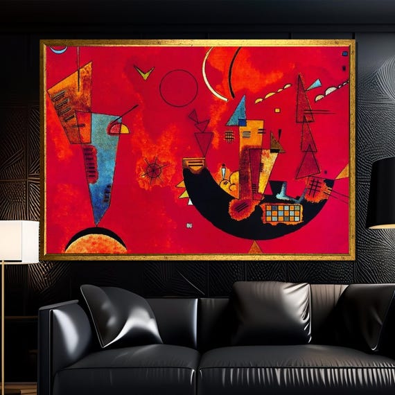 Wassily Kandinsky Composition Vii Abstract Canvas Painting Ready To Hang Gift Boho Wall Art Home Decor