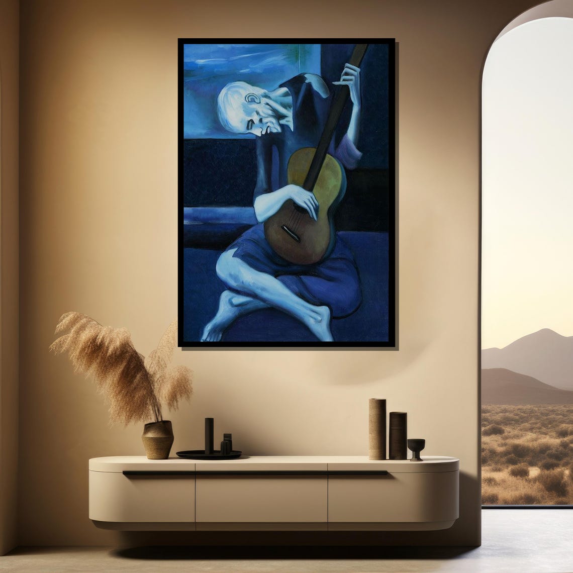 Pablo Picasso The Old Guitarist Blue Period Blind Musician Poster - Image 3