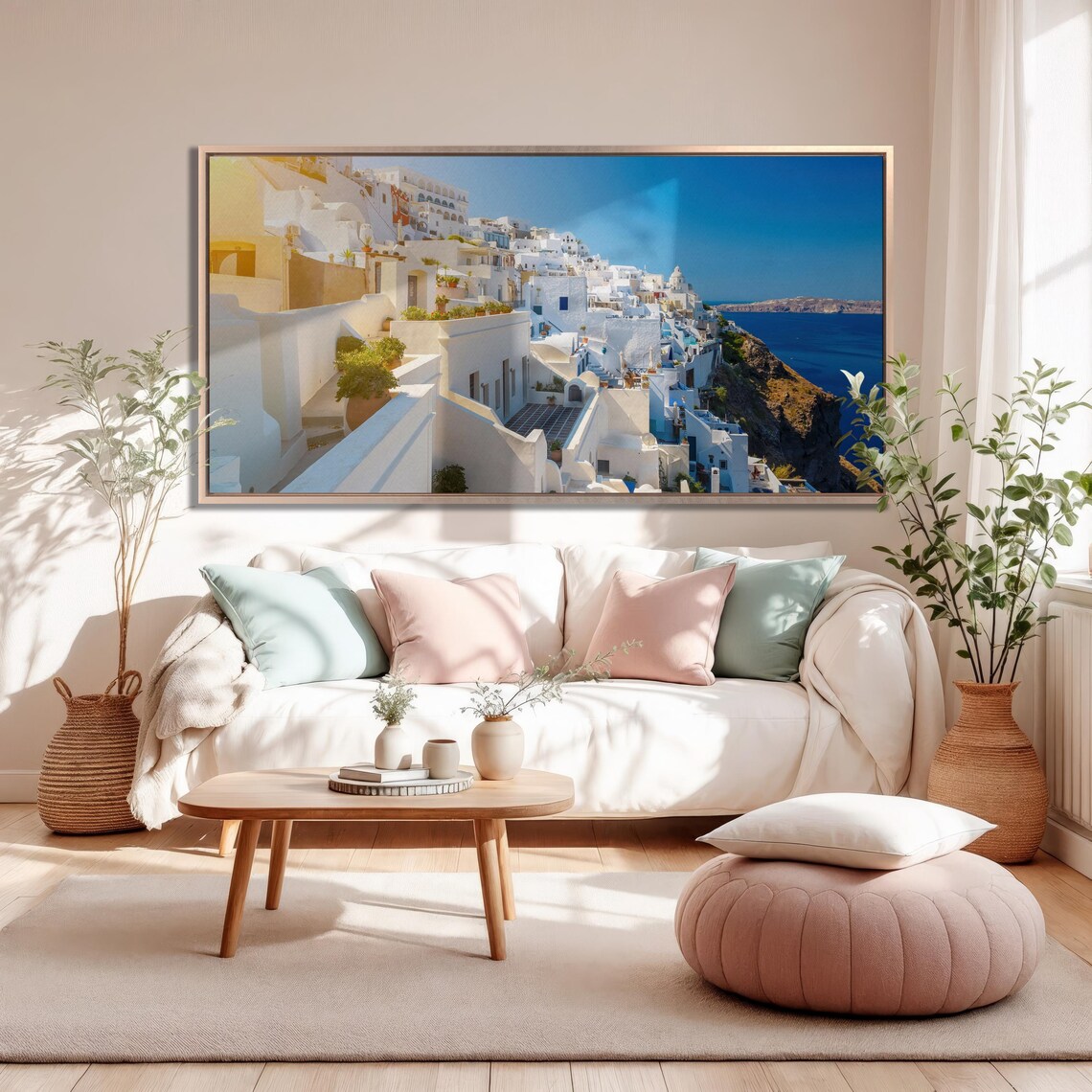 Santorini Island Travel Poster, Greece Wall Art - Image 2