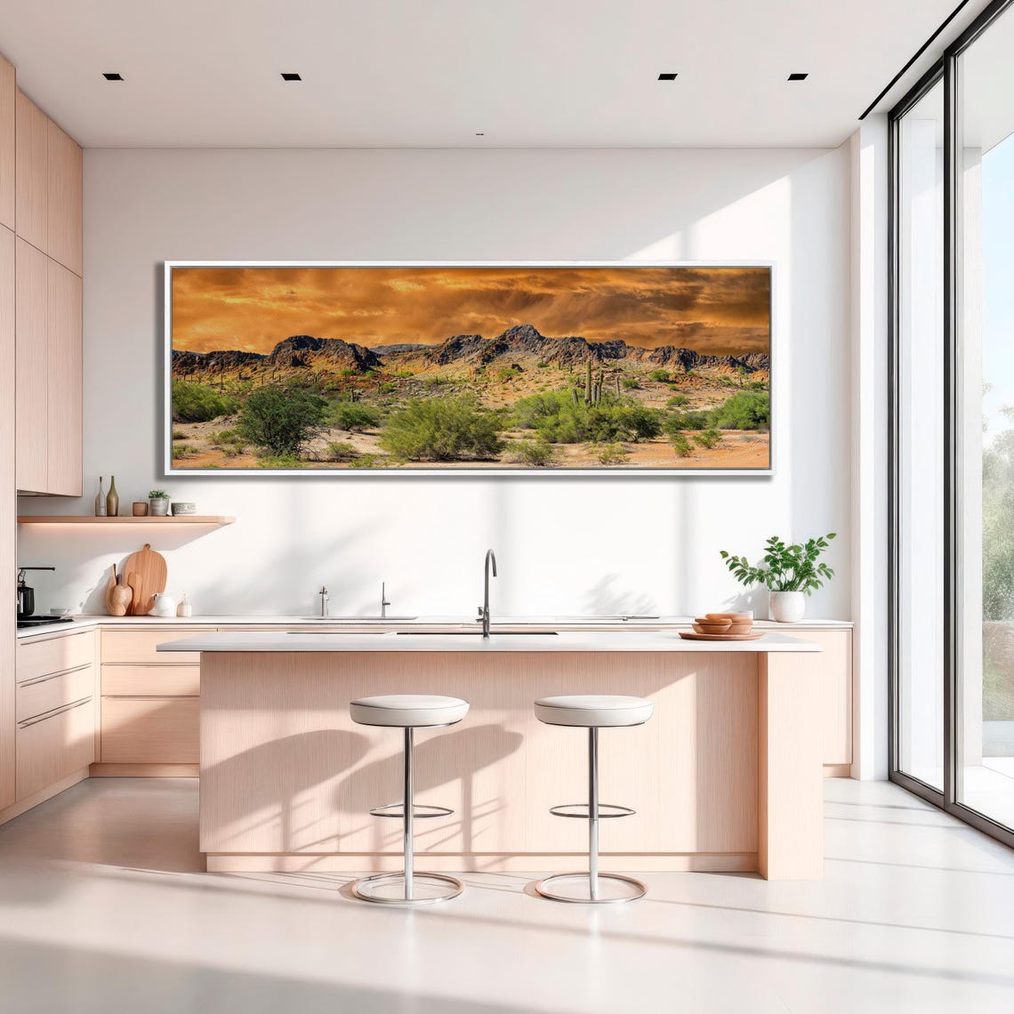 New Mexico Mountains Landscape Wall Art Print Beautiful Panorama Home Decor Print Cloud Sky Wall Decor Desert Landscape Wall Art - Image 2