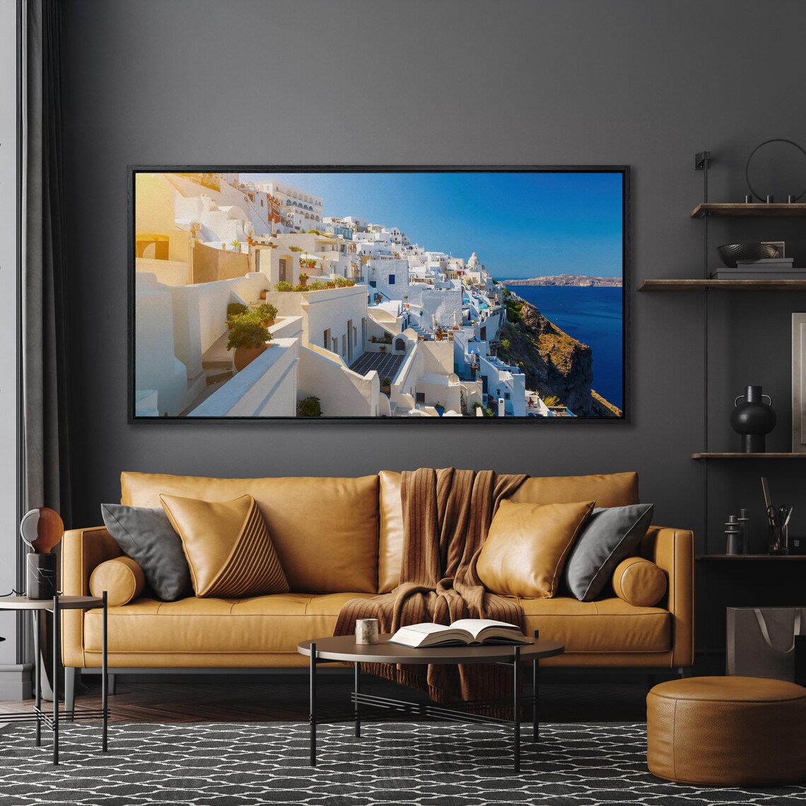 Santorini Island Travel Poster, Greece Wall Art - Image 5